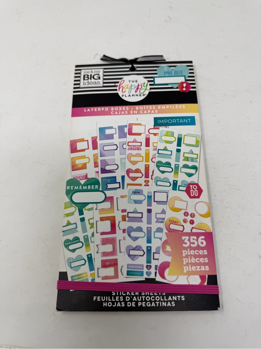 The Happy Planner “Layered Boxes”  Sticker Book 356 pieces